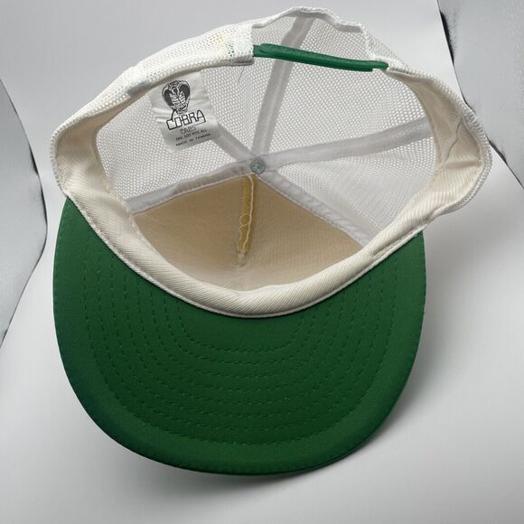 Vintage John Deere Hat Cap White Green Adjustable Double Snapback Trucker Rope - Picture 8 of 11